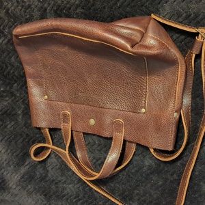 Portland leather goods mini Crossbody tote